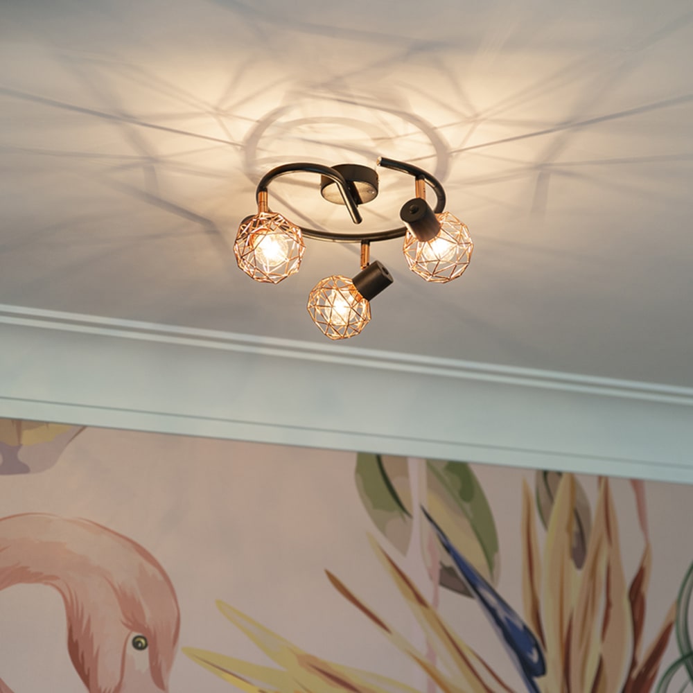 Spot plafond en acier cuivre — vue 3