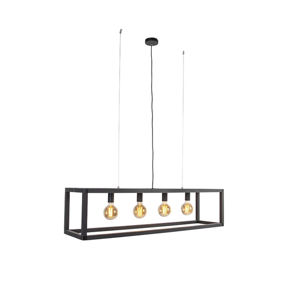 QAZQA Pendelleuchte aus Aluminium, schwarz style industrial - Aluminium