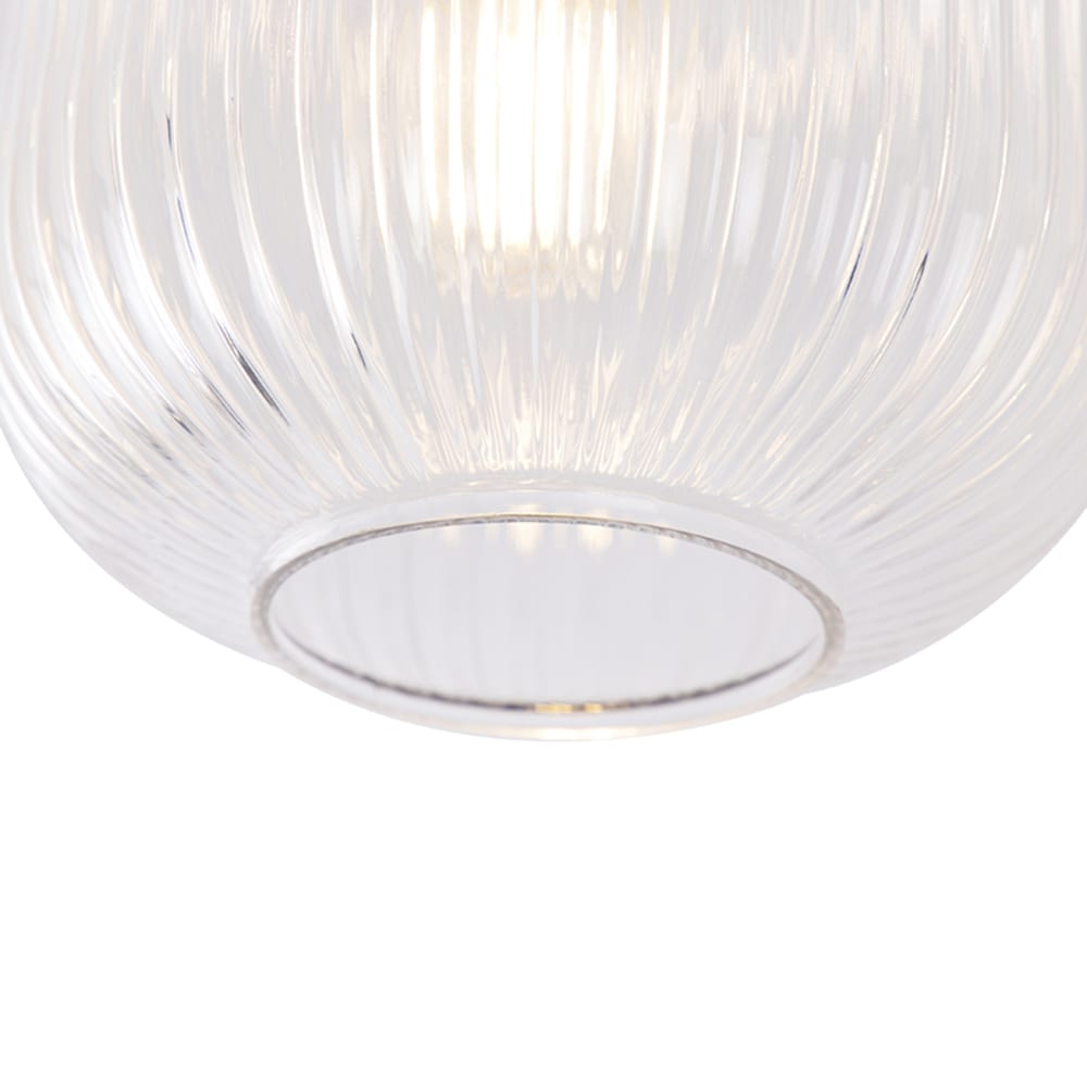 Plafonnier en verre doré/laiton — vue 3