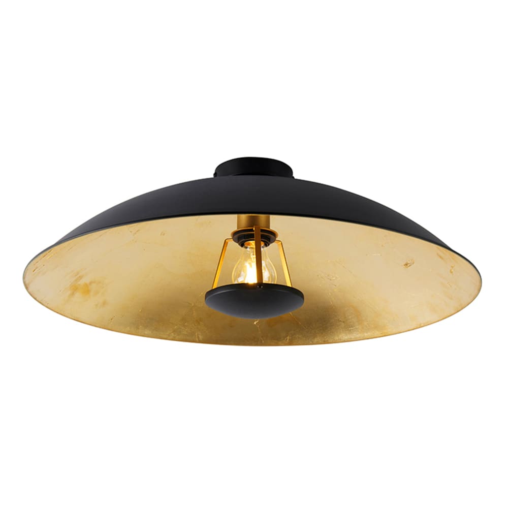 Plafonnier en acier noir