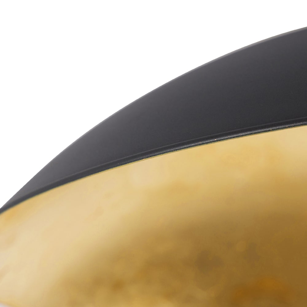 Plafonnier en acier noir — vue 3