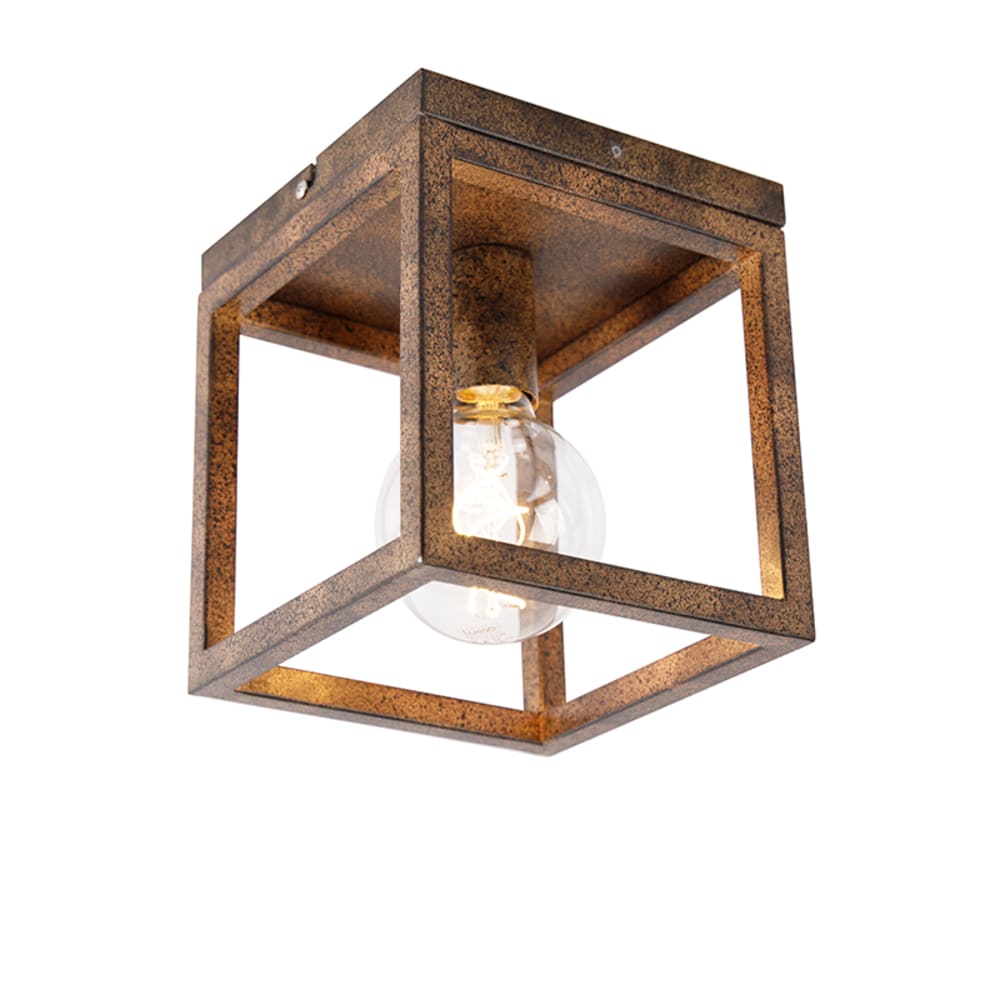 Plafonnier en acier marron