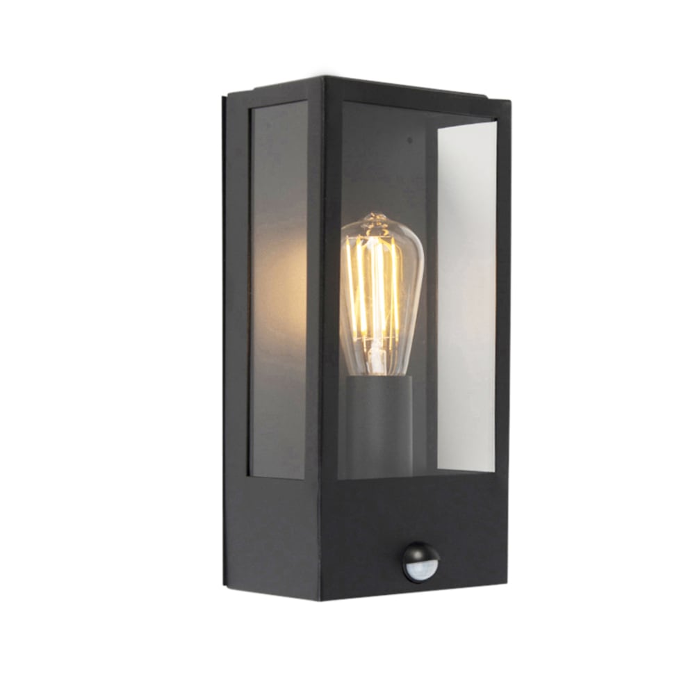 Lampe à détecteur extérieur en acier inoxydable noir Lampe à détecteur extérieur en acier inoxydable noir