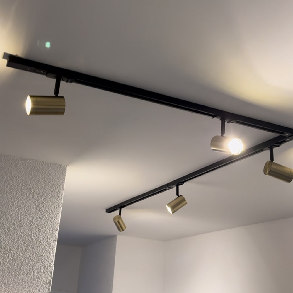Plafonnier en aluminium doré/laiton — vue 3