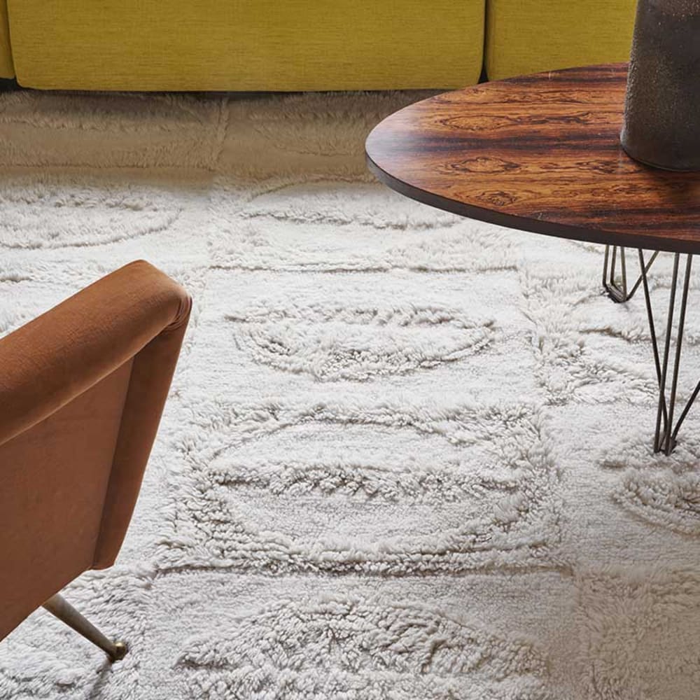 Tapis lavable en laine beige 120x80 — vue 4