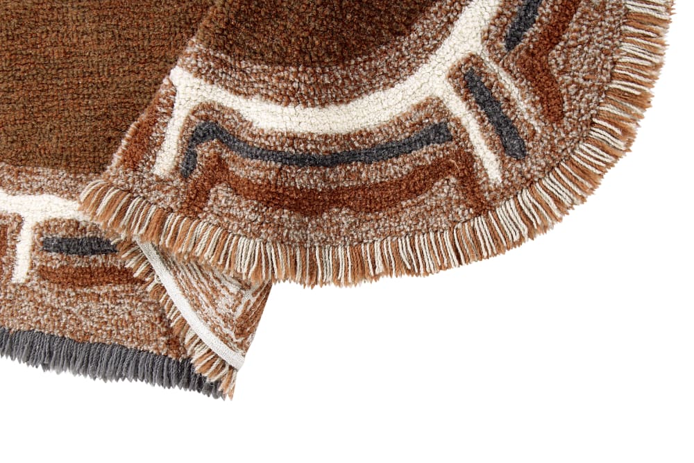 Tapis lavable en laine orange 80x140 — vue 4