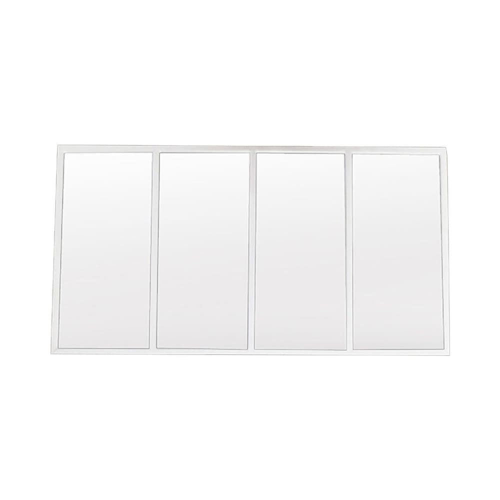 Miroir rectangulaire en métal blanc 140x75 cm