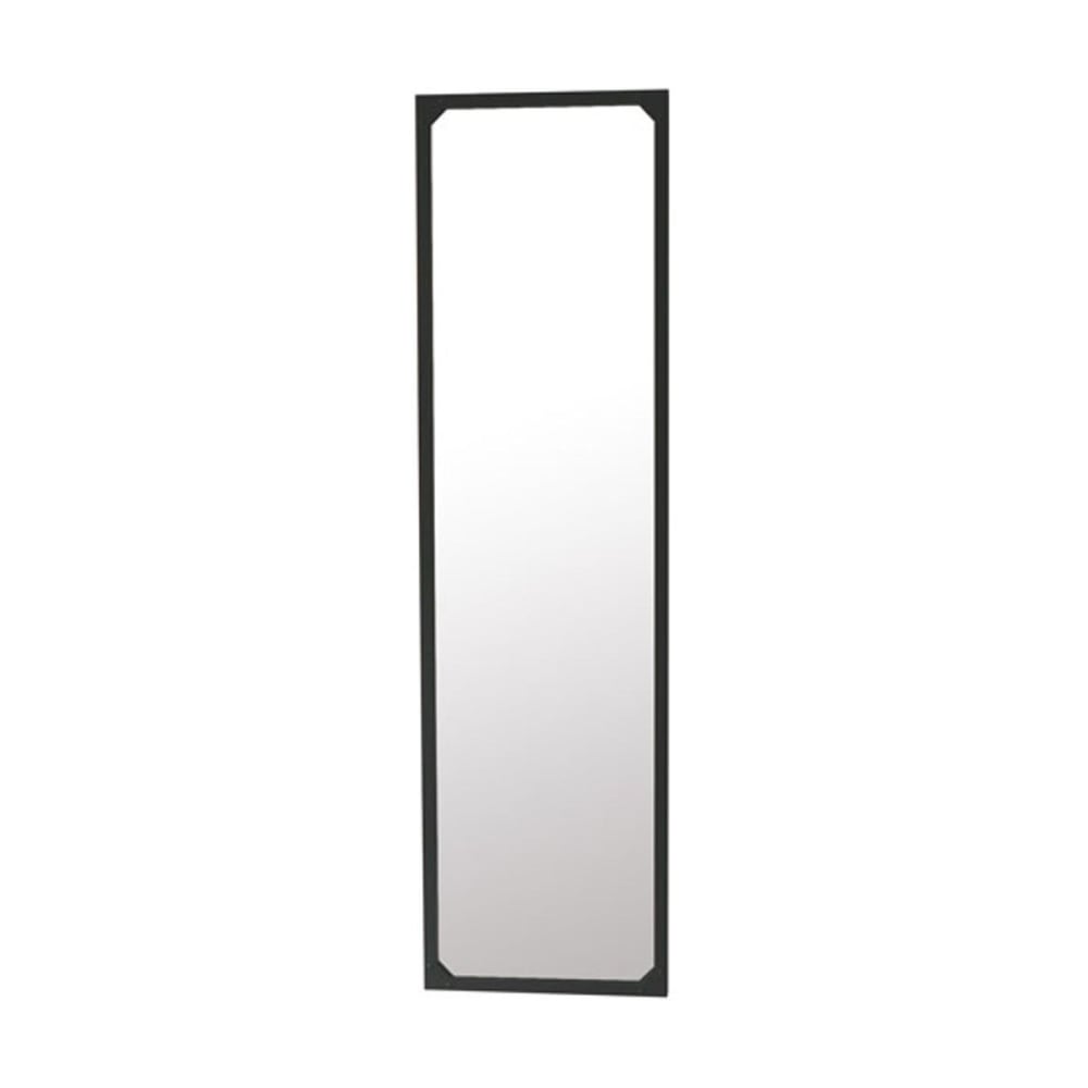 Miroir rectangulaire en métal noir 46x165 cm