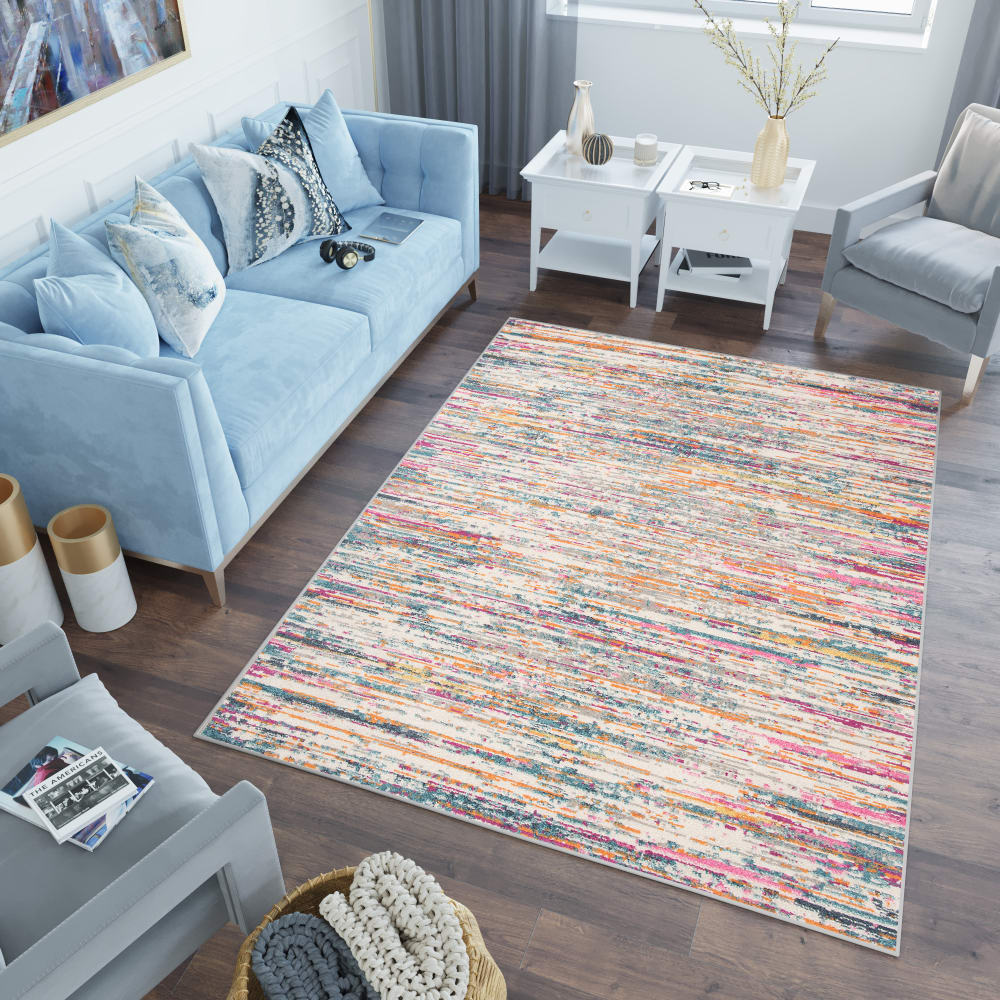 Tapiso lazur tappeto multicolore 120 x 170 cm - Modello Contemporaneo - Multicolore - PP - Polipropilene