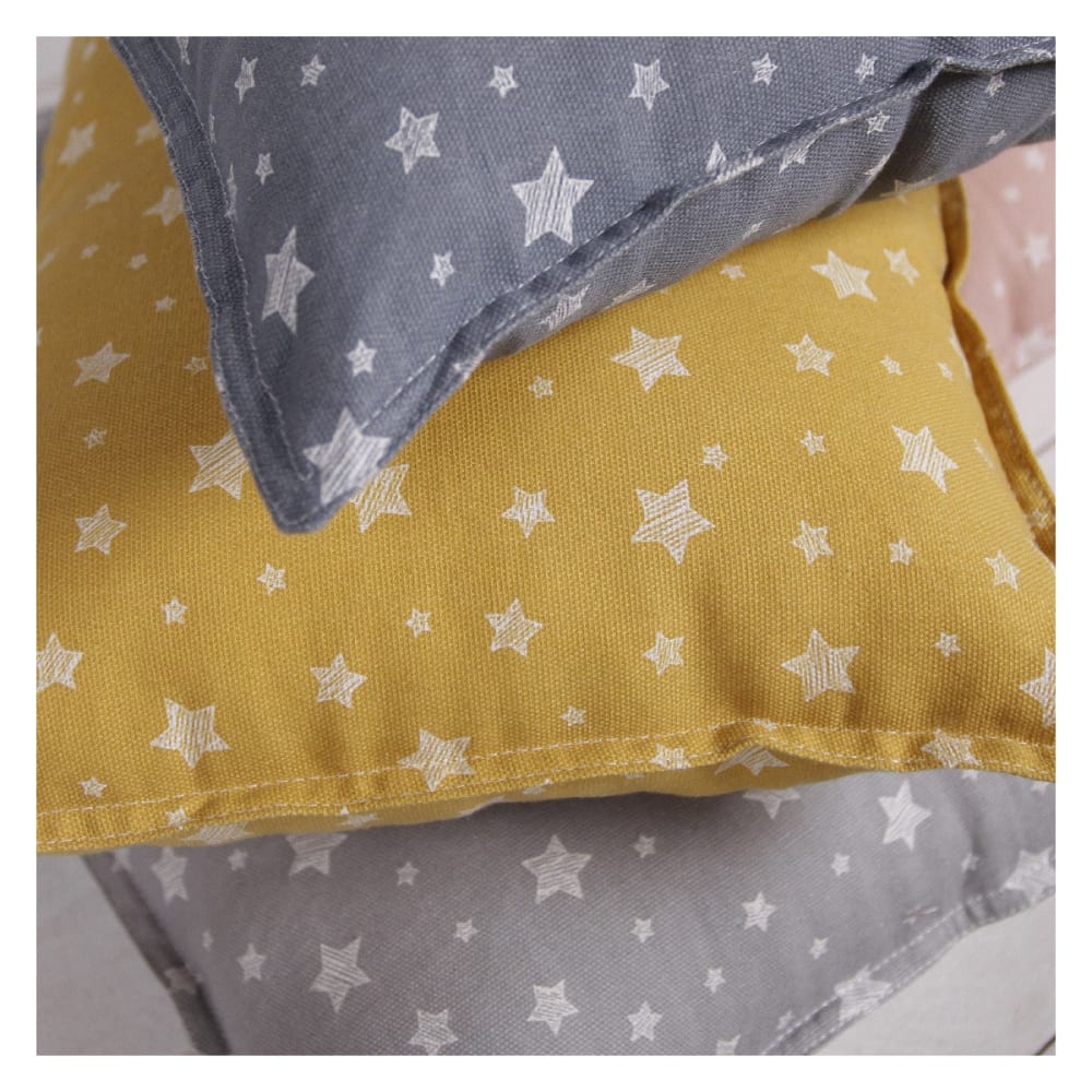 Lot de 2 Coussins imprimé en Coton Bleu 40x40 et 30x50 cm — vue 4