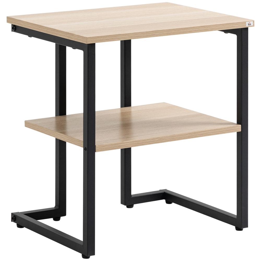 Mesa auxiliar 45x35x48 cm madera natural