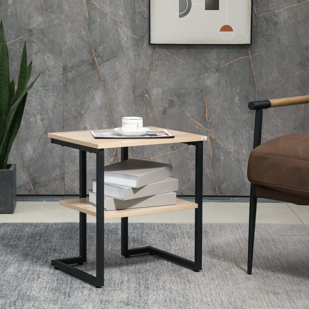 Mesa auxiliar 45x35x48 cm madera natural - Maisons du Monde
