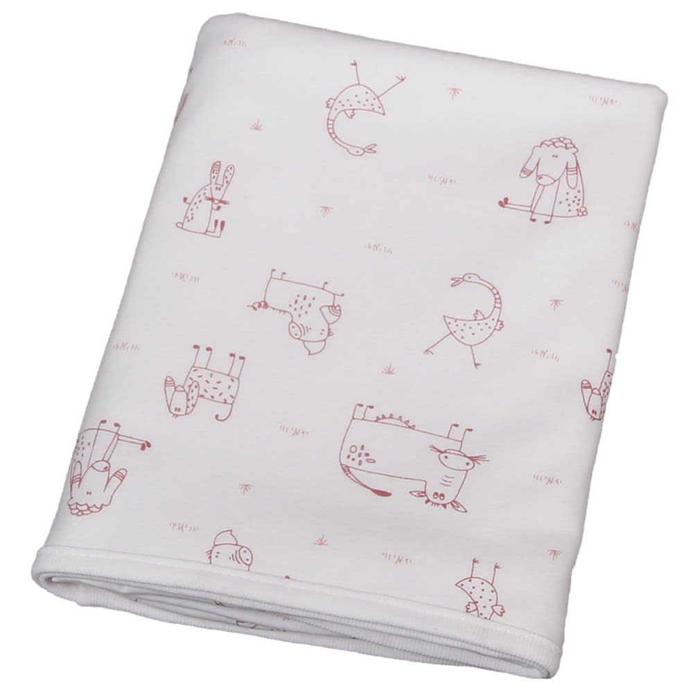 BLANC AVENUE BÉBÉ Plaid en jersey doublé 75x100 cm, 100% coton peigné. Certifié Oekotex