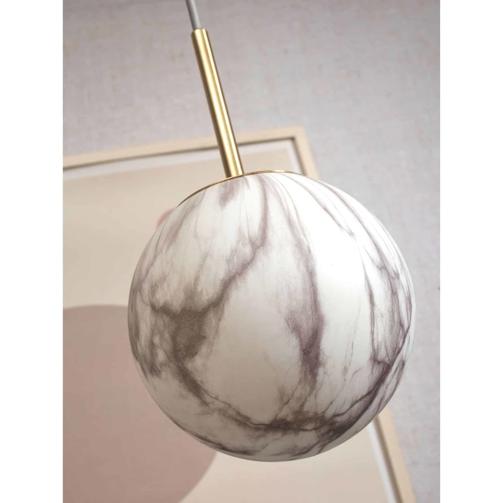 Suspension verre couleur doré ø16cm - Maisons du Monde