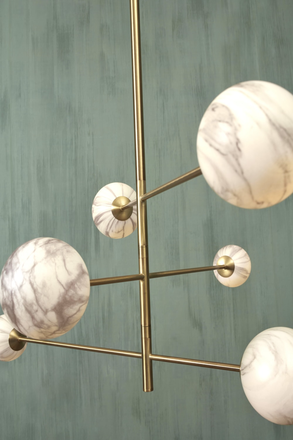 Suspension verre couleur doré 100x100x95cm — vue 4
