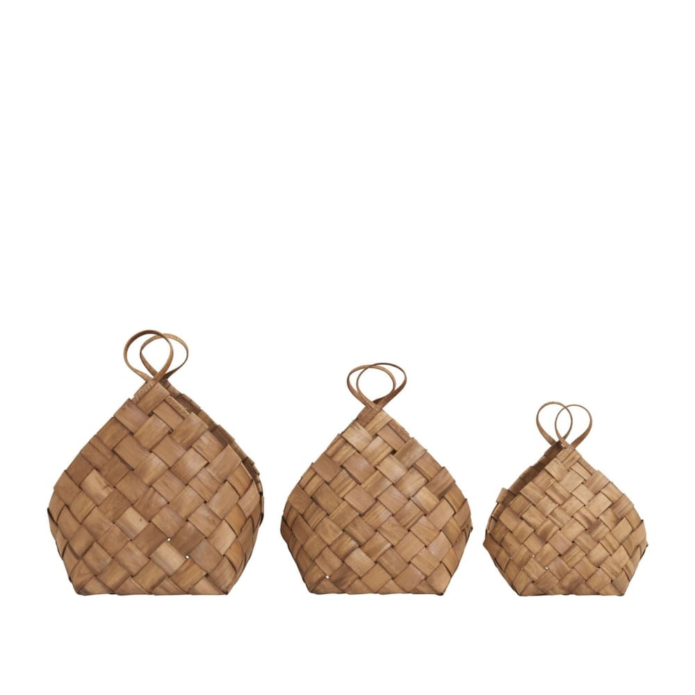 house doctor 3er-Set Naturfaserkörbe, beige - Naturfasern