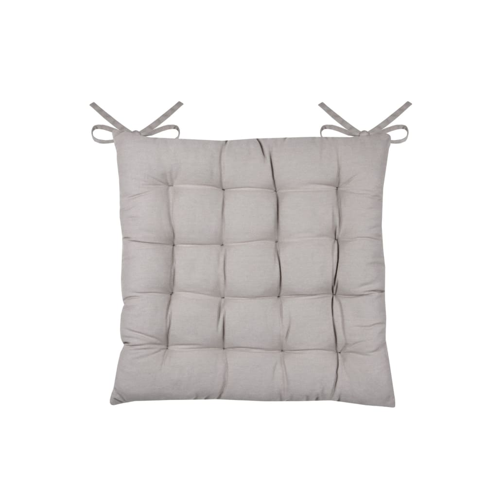 Galette de chaise unie et classique coton naturel 38x38 cm