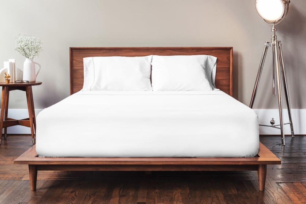 Parure de lit Microfibre 200 x 200 cm Blanc