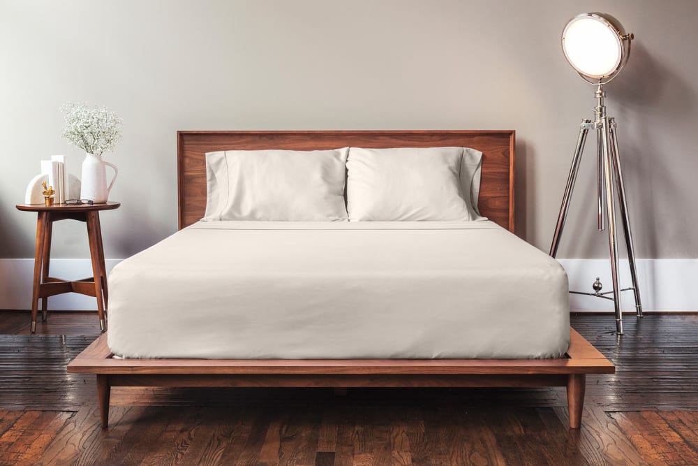 Parure de lit Microfibre 200 x 200 cm Beige