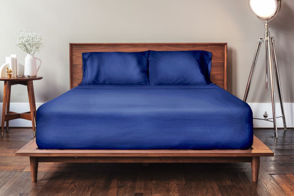 Parure de lit Microfibre 140 x 200 cm Bleu