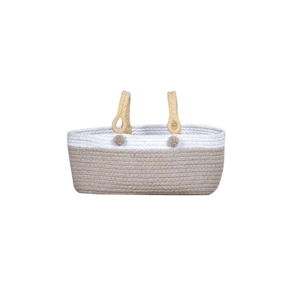 Cesta algodón beige 10x25x12