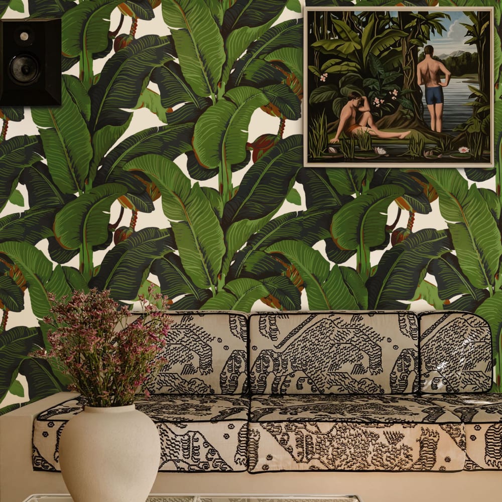 Carta da Parati Banano in vera carta, 280x200cm, 8 fogli -
