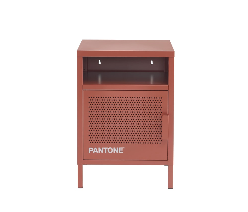 Table de chevet métal terracotta 40cm