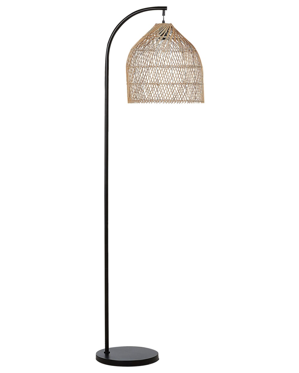 Lampadaire rotin naturel
