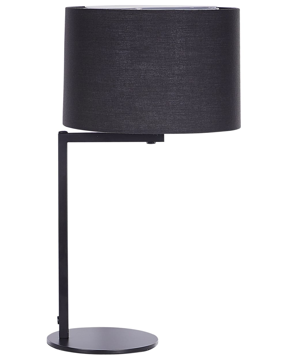 Beliani Tischleuchte aus Stoff 49cm, schwarz style modern - Metall
