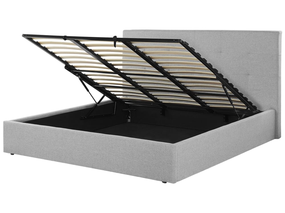 Cadre de lit en tissu gris 180x200