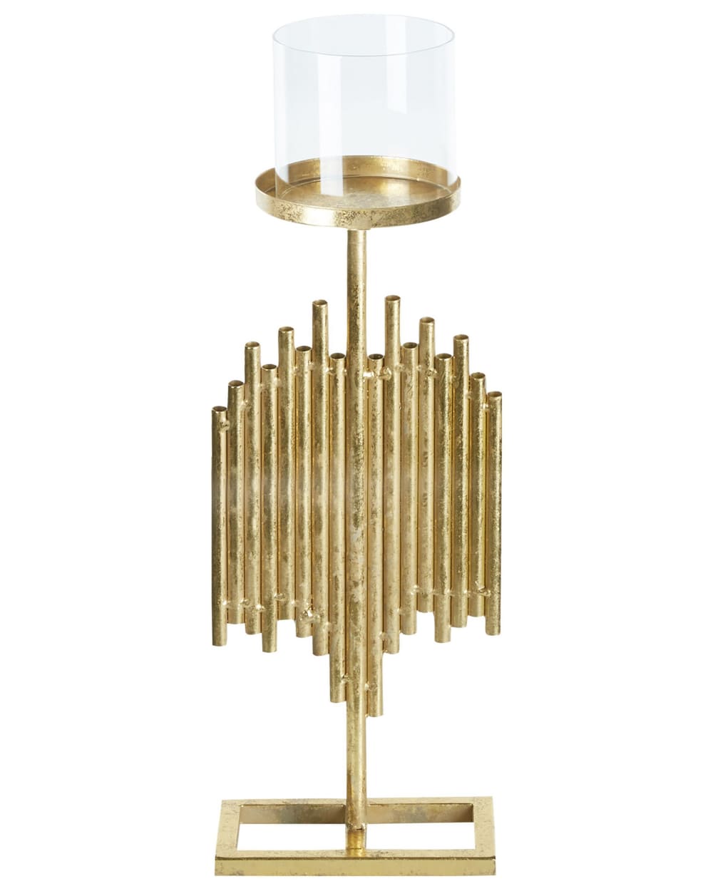 Bougeoir 53 cm métal doré