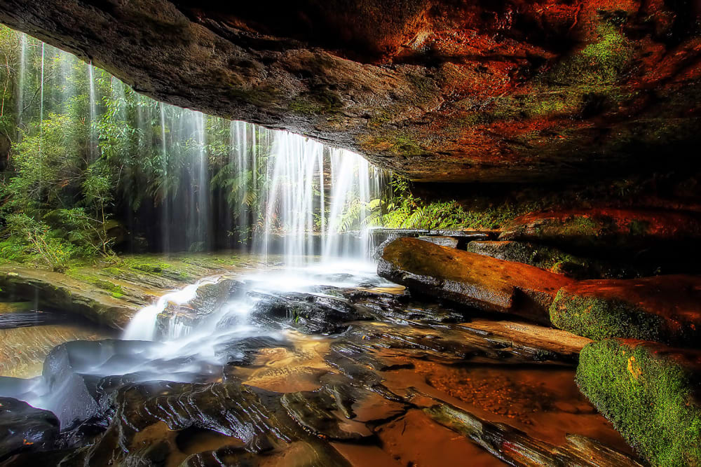 Cuadro naturaleza con cascada impresión sobre lienzo 60x40cm