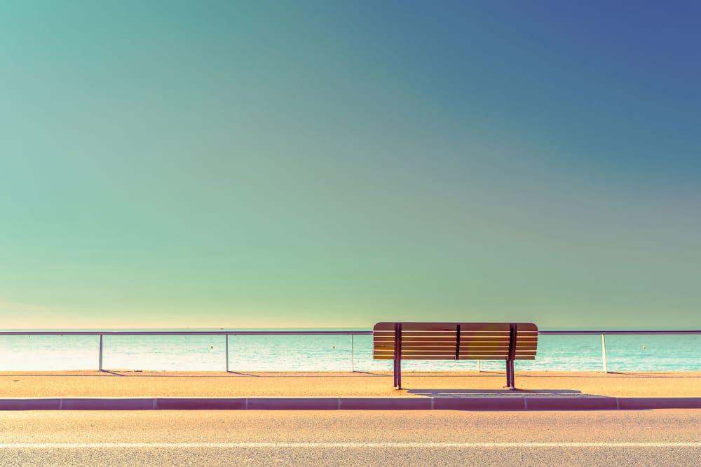Cuadro descanso en balneario impresión sobre lienzo 90x60cm