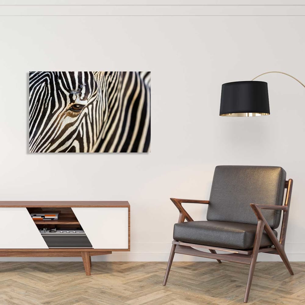 Cuadro de animal cebra impresión sobre lienzo 60x40cm - Maisons du Monde