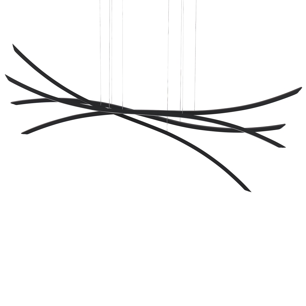 Lampe led suspendue métal noir — vue 4