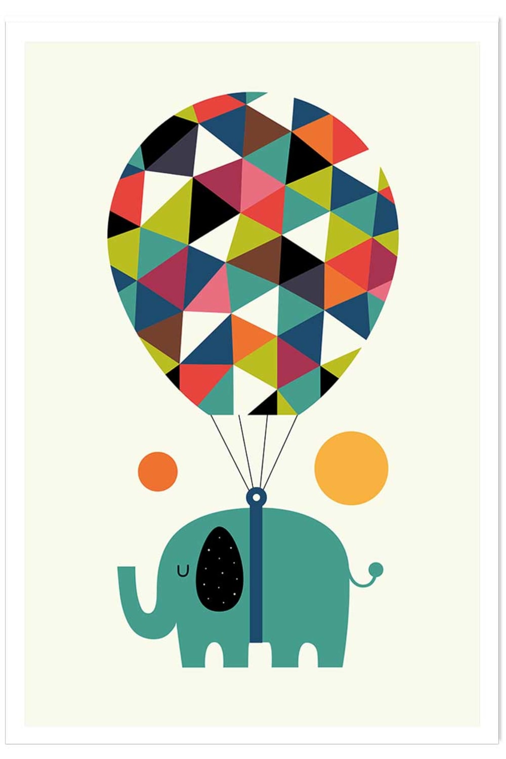 Poster gigante per bambini in mongolfiera sin marco 20x30cm - Multicolore - Carta