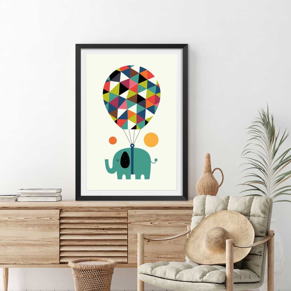 Affiche enfant hot air balloon jumbo sans cadre 40x60 cm (Hexoa) - Image 2
