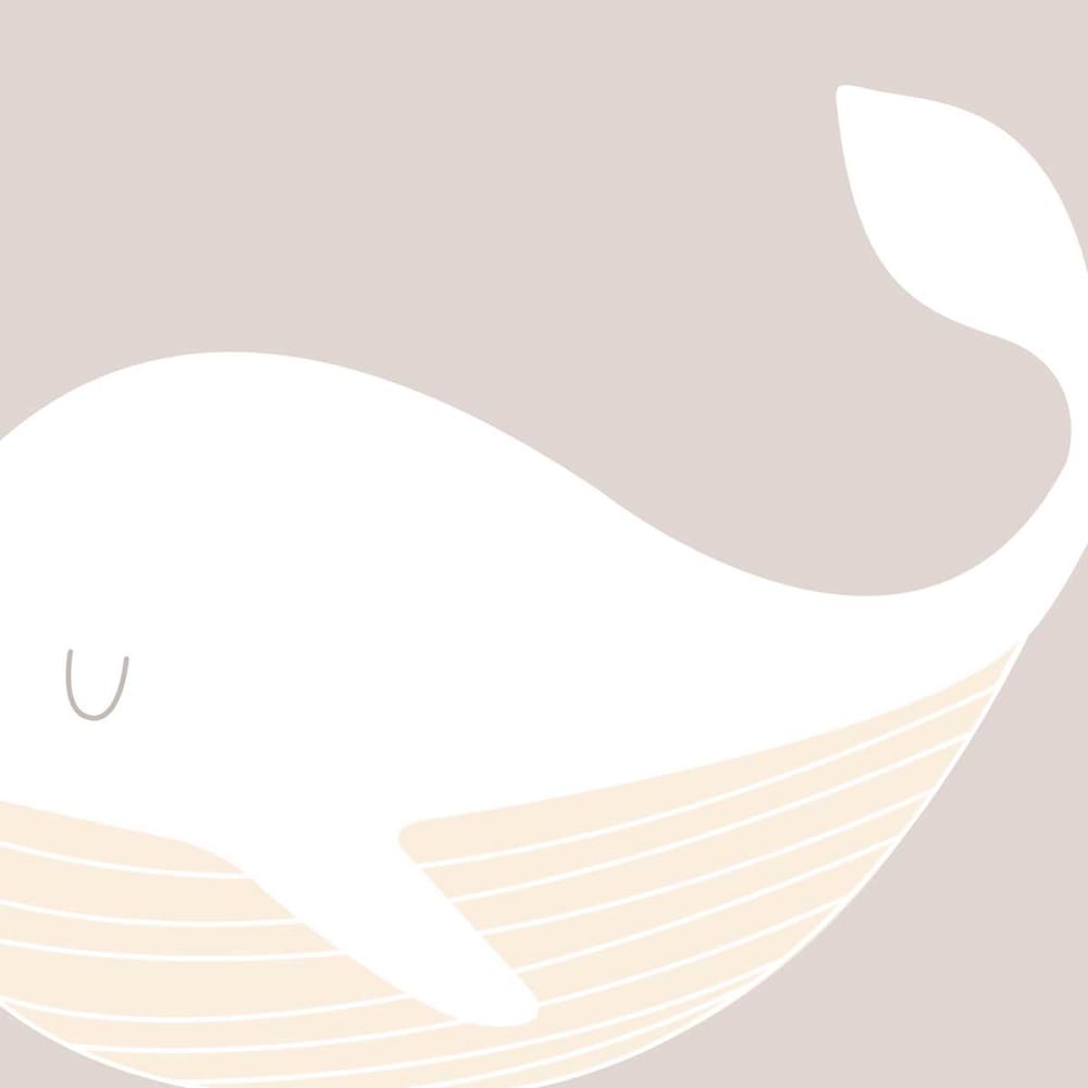 Affiche enfant baleine oh avec cadre noir 30x30 cm (Hexoa) - Image 3