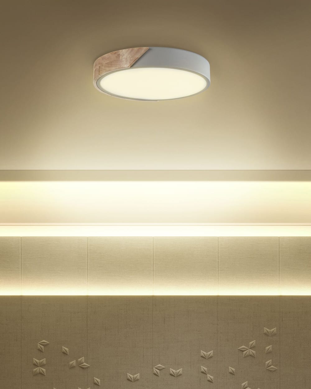 Plafonnier à led métal gris — vue 3