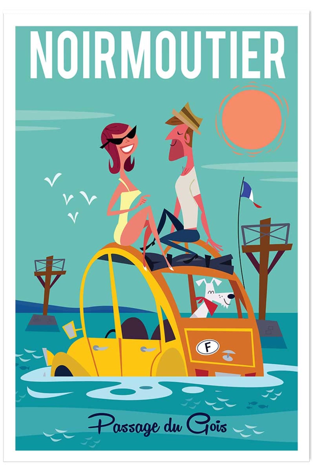 Affiche Noirmoutier sans cadre 20x30 cm