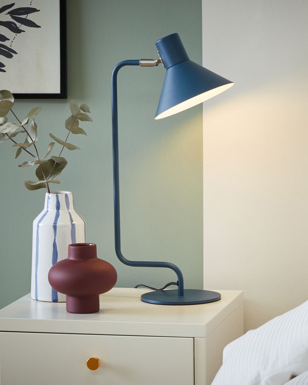 Lampe à poser réglable métal bleu — vue 3