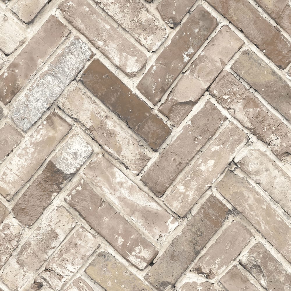 Papier peint trompe l'œil brique chevron 0,53 m × 10 m — vue 4