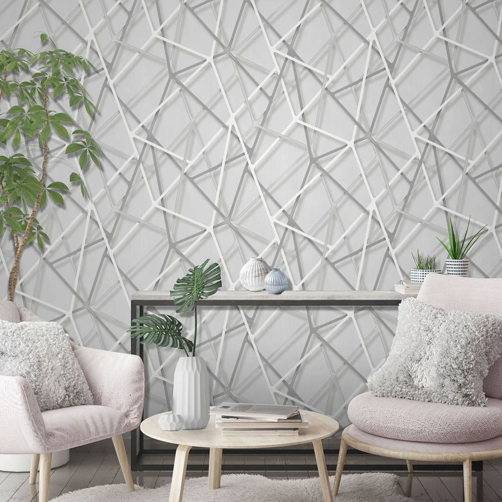Hexoa 53x1000cm style modern Grau Vlies