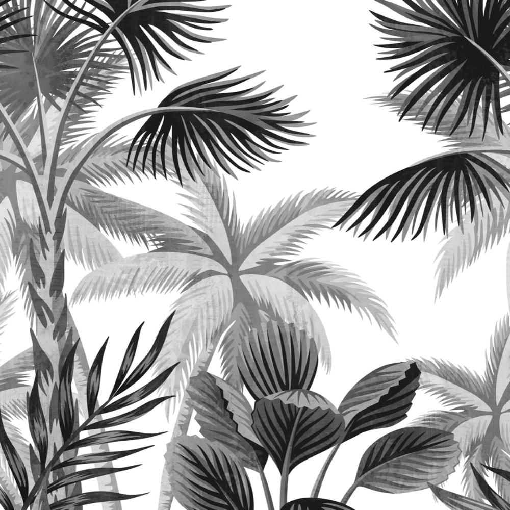 Papier peint palmae noir et blanc 159x280 cm cm — vue 4