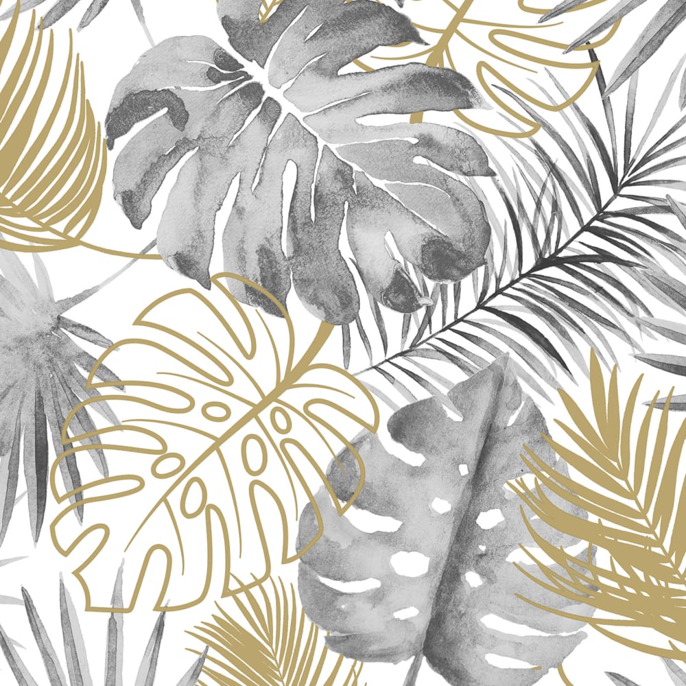 Papier peint jungle monstera dorée 0,53 m × 10 m — vue 3
