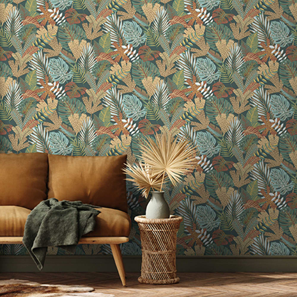 Papel pintado botánica tropical 53x1000cm