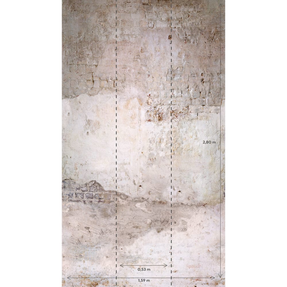 Papier peint ancien pierre et brique 159x280 cm — vue 3