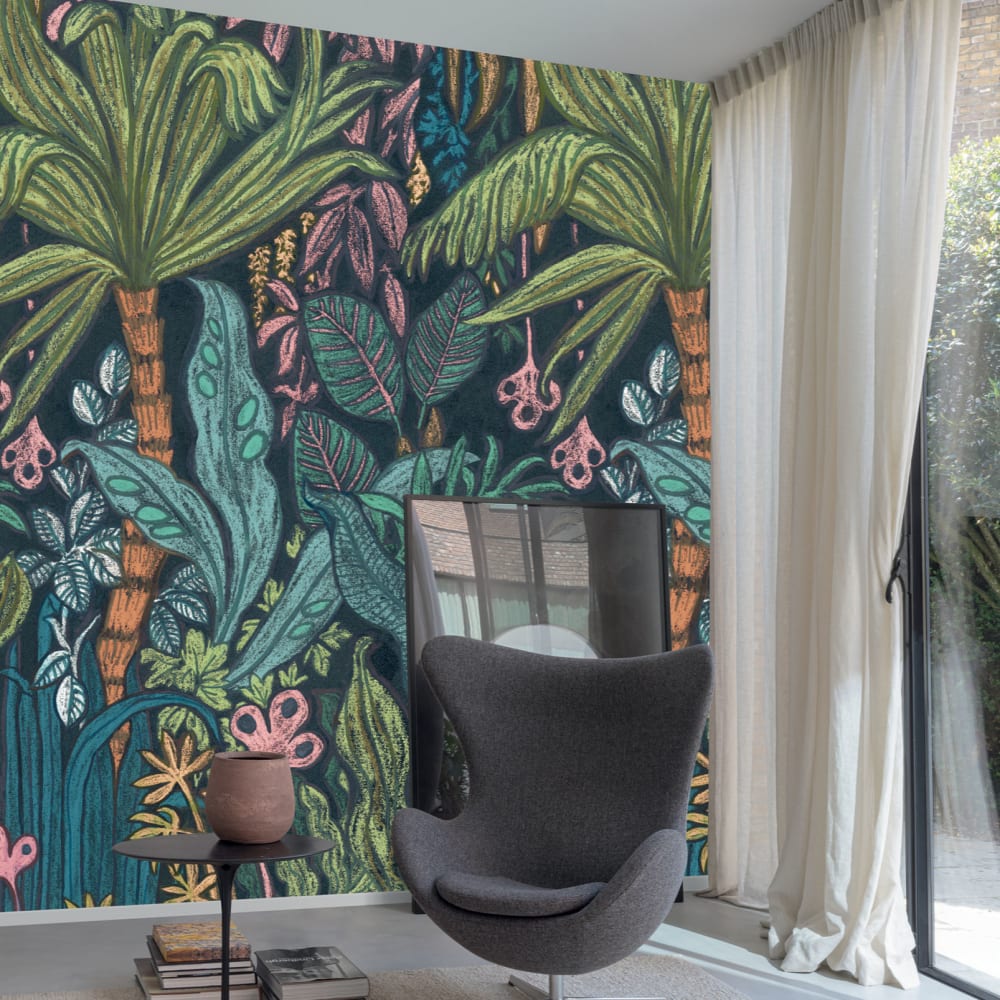 Papel pintado tropical psicodelia 159x280cm