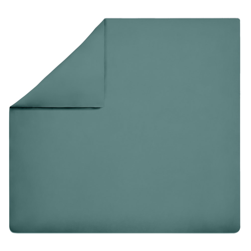 Housse de couette unie en coton bleu cascade 240x220 - Maisons du Monde