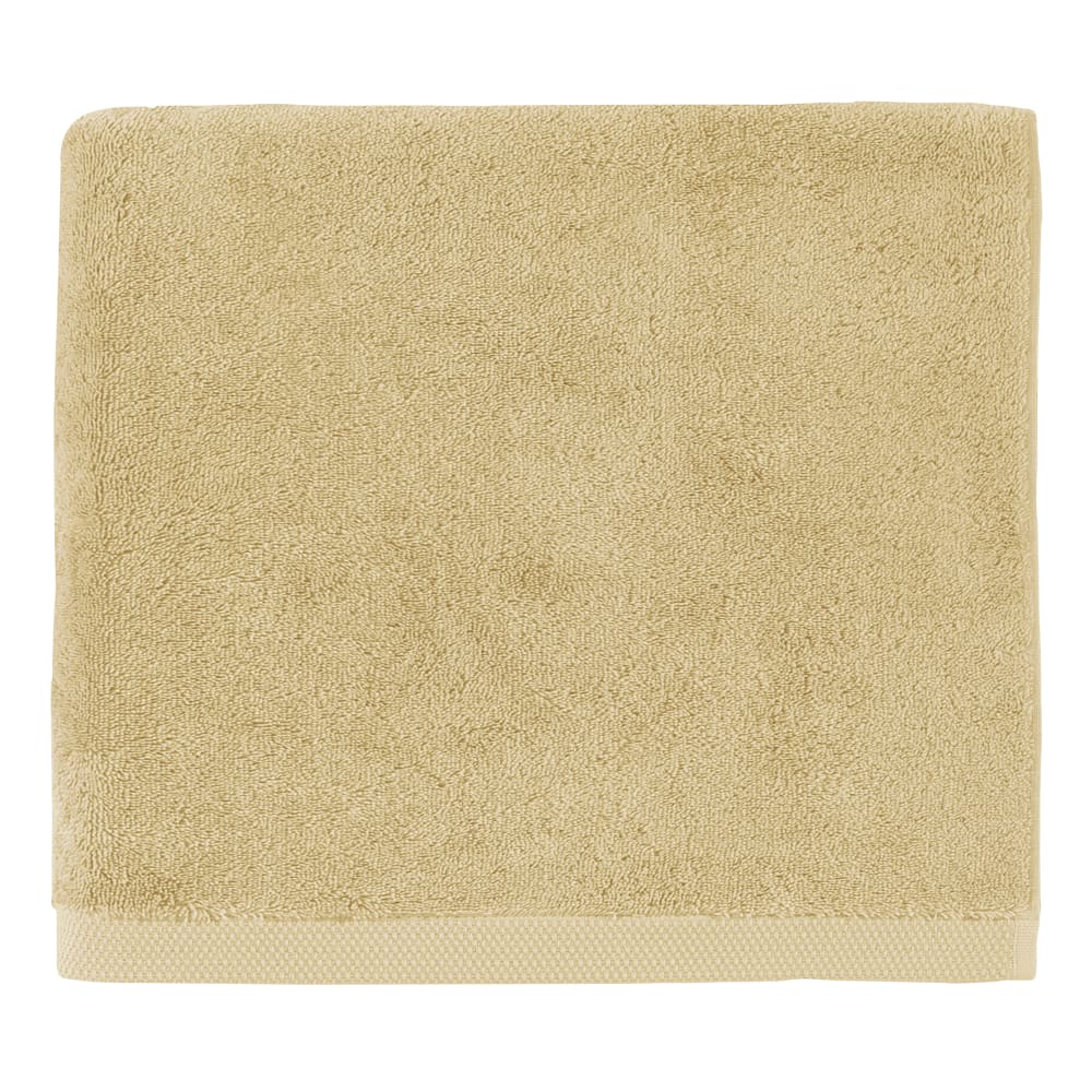 Drap de douche en coton jaune 70x140